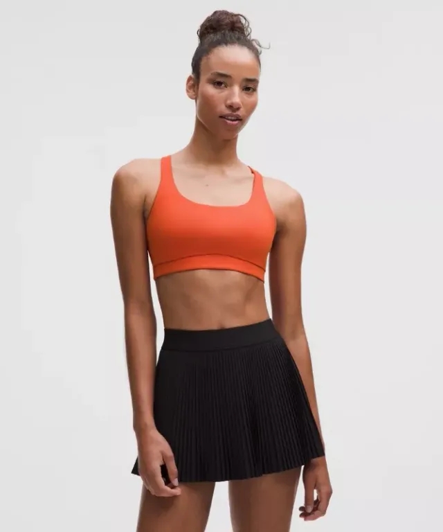 lululemon – Women's Energy Sports Bra Medium Support, B-D Cups Evolve – Color Orange – Size 2XS