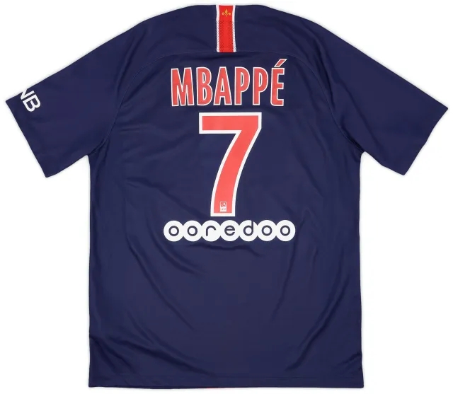 2018-19 Paris Saint-Germain Home Shirt Mbappe #7 - 9/10 - (L)
