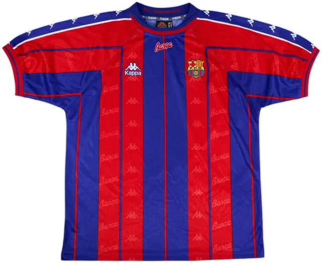 1997-98 Barcelona Home Shirt - 10/10 - (XL)