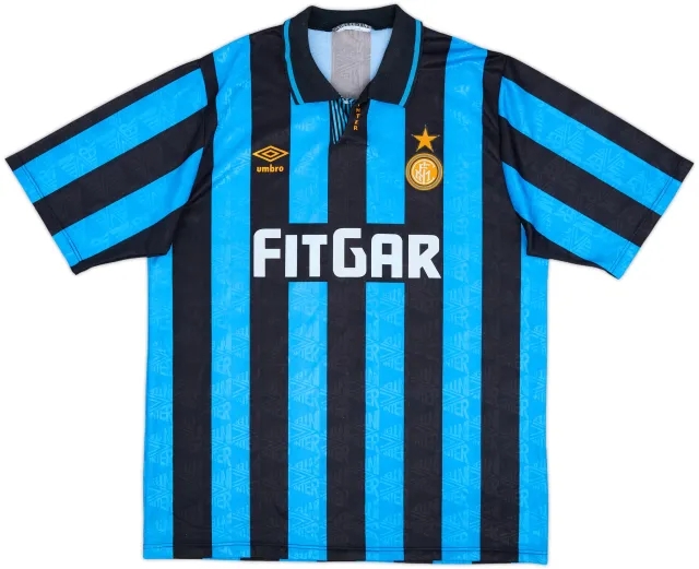 1991-92 Inter Milan Home Shirt - 8/10 - (XL)