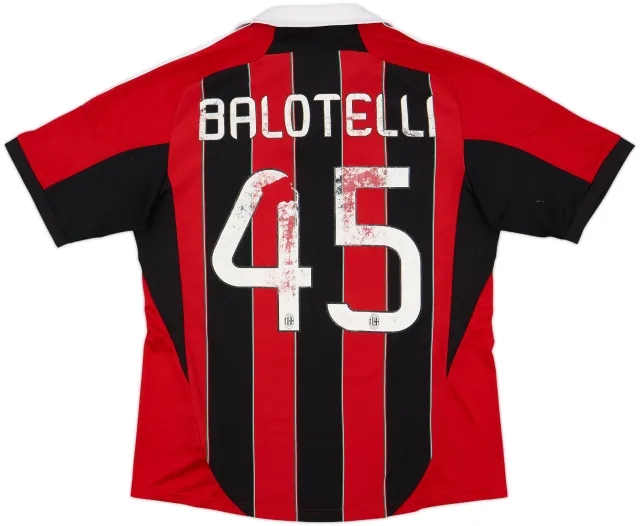 2012-13 AC Milan Home Shirt Balotelli #45 - 5/10 - (L)