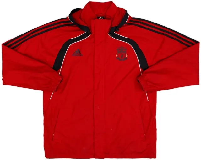 2010-11 Liverpool adidas Hooded Rain Jacket - 7/10 - (L/XL)