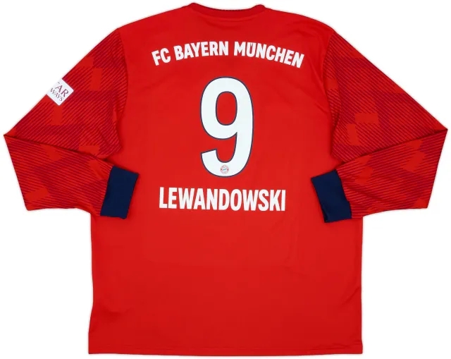 adidas Bayern Munich Mens LS Home Shirt 2018/19