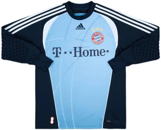 adidas Bayern Munich Boys LS Goalkeeper Home Shirt 2007/08