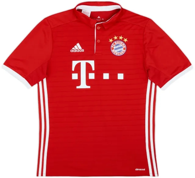 adidas Bayern Munich Boys SS Home Shirt 2016/17