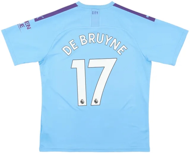 2019-20 Manchester City Home Shirt De Bruyne #17 - 9/10 - (L)