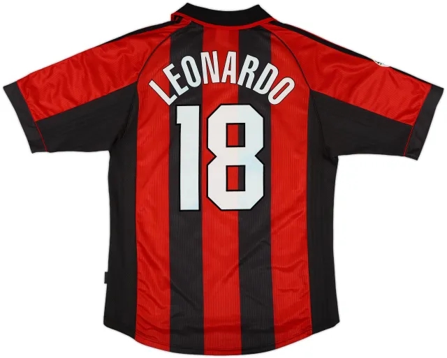 1998-00 AC Milan Home Shirt Leonardo #18 - 9/10 - (M)
