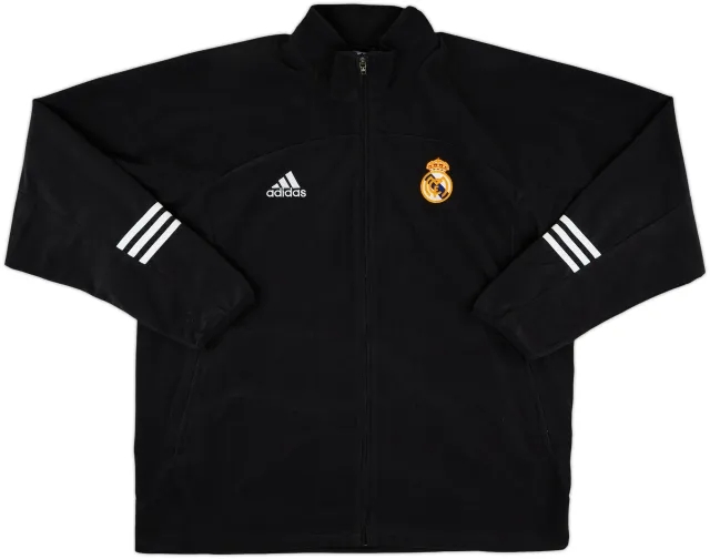 2002 Real Madrid Centenary adidas Fleece Track Jacket - 9/10 - (L)
