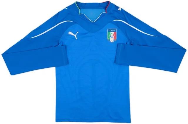 2010-12 Italy Authentic Home L/S Shirt - 5/10 - (S)