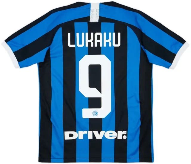 2019-20 Inter Milan Home Shirt Lukaku #9 - 8/10 - (XL.Boys)