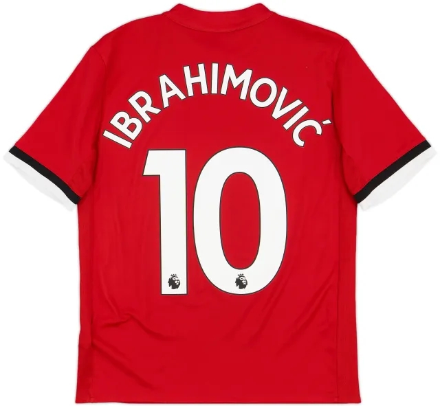 2017-18 Manchester United Home Shirt Ibrahimovic #10 - 9/10 - (L.Boys)