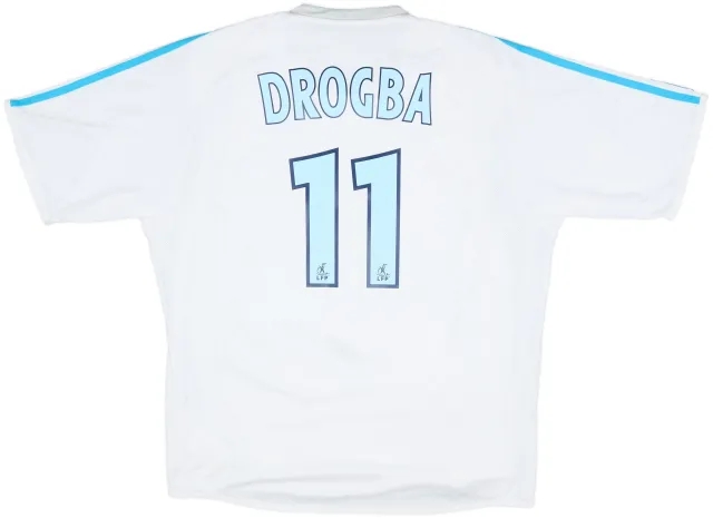 2003-04 Olympique Marseille Player Issue Home Shirt Drogba #11 - 6/10 - (XXL)