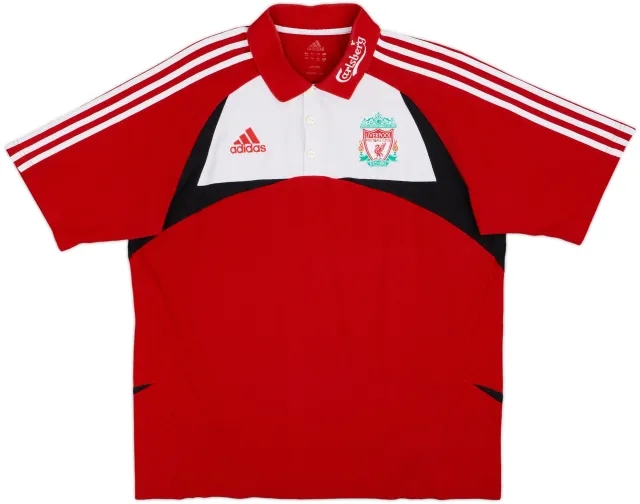 2007-08 Liverpool adidas Polo Shirt - 8/10 - (L)