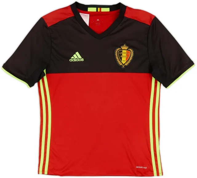 adidas Belgium Boys SS Home Shirt 2016