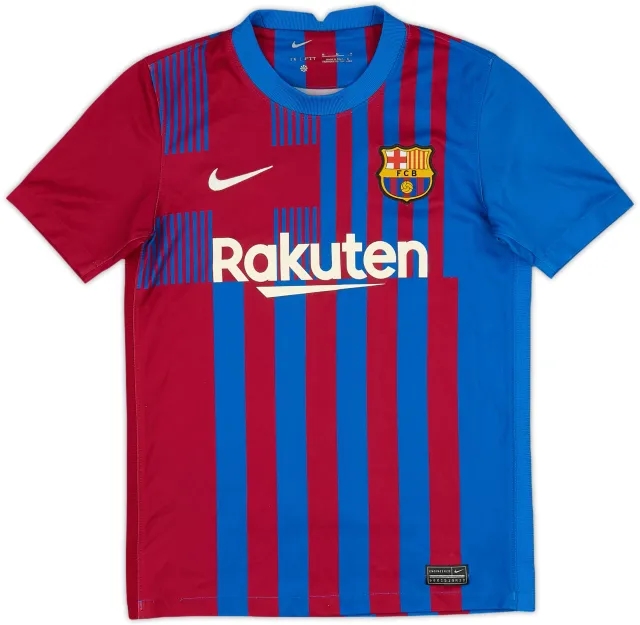 Nike Barcelona Boys SS Home Shirt 2021/22