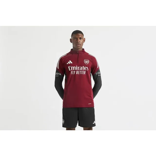 Arsenal adidas 25/26 European Training Top, Burgundy
