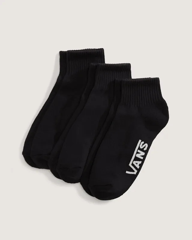 Vans - Classic Quarter Crew Socks (3 Pairs), Man, Black