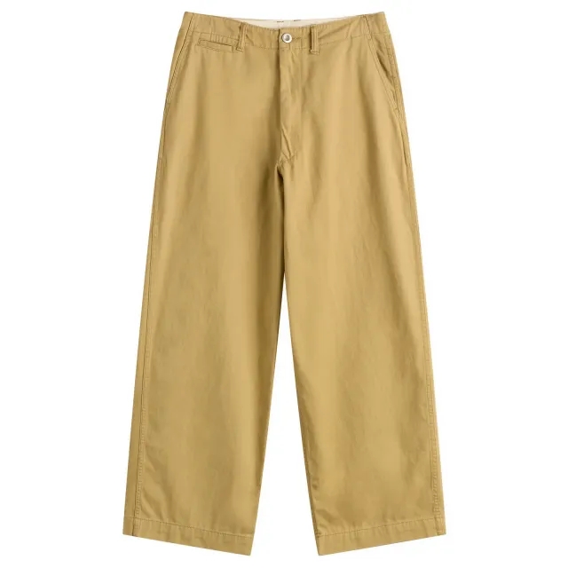Beams Boy Women's Wide Chino Pants Beige