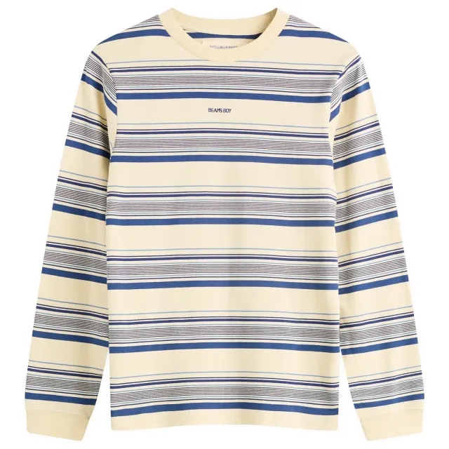 Beams Boy Women's Embroidery Long Sleeve T-Shirt Ivory