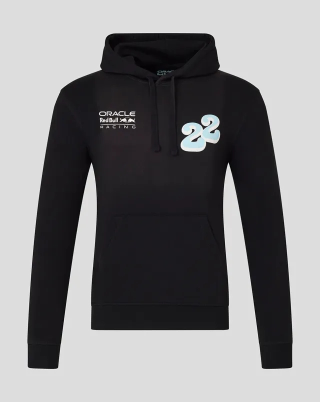 Castore Oracle Red Bull Racing Unisex Yuki Tsunoda Wave Graphic Pullover Hoodie - Caviar