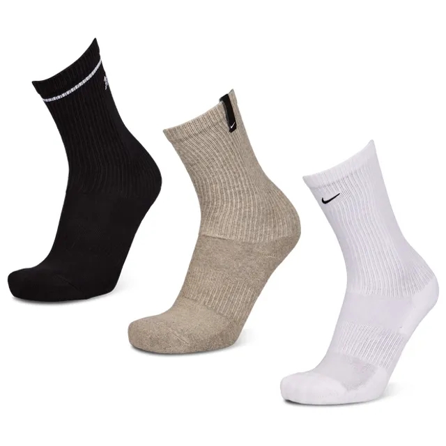 Nike Everyday Cushioned Crew 3 Pack Unisex Socks - Black