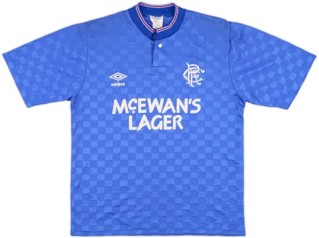 Umbro Rangers Mens SS Home Shirt 1987/88
