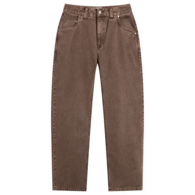 Dime Men's Straight Denim Pants Brown Washed