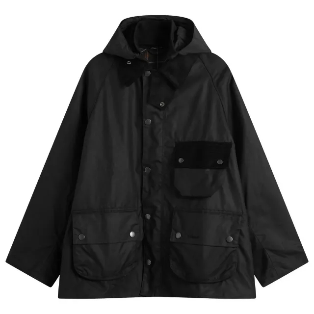Barbour Men's Barbour Men's Heritage + Modified Solway Wax Jacket Black