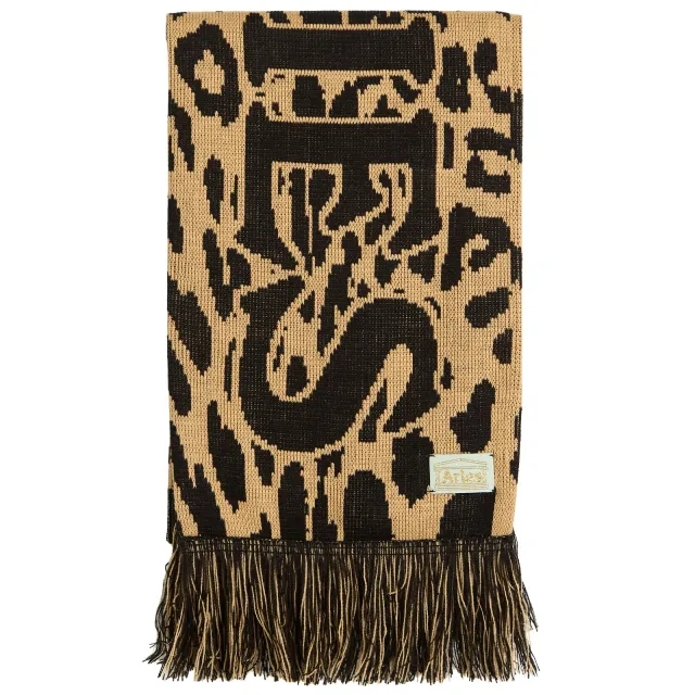 Aries Women's J'Adoro Aries Women's Leopard Scarf Beige