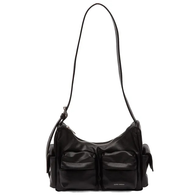 SAMO ONDOH Women's Pocket Mug Cross Body Bag - Medium Nappa Black