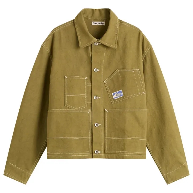 Story mfg Station Canvas Wonky-Wear Jacket Olive