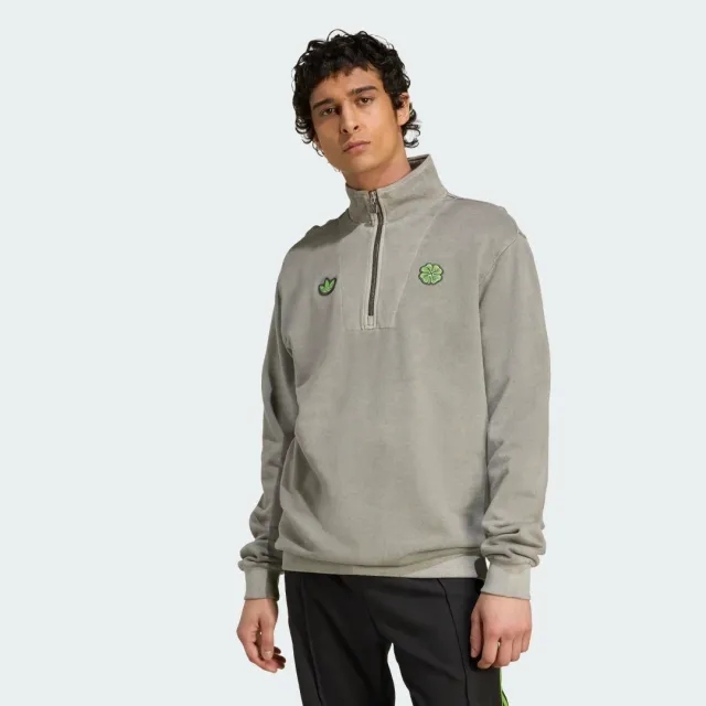 adidas Celtic FC Terrace Icons Half-Zip Top