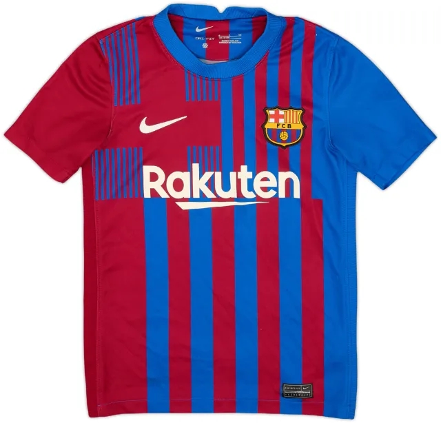 Nike Barcelona Boys SS Home Shirt 2021/22