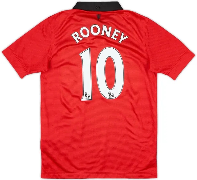 2013-14 Manchester United Home Shirt Rooney #10 - 9/10 - (S.Boys)