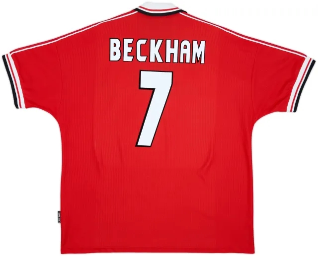 1998-00 Manchester United Home Shirt Beckham #7 - 8/10 - (XXL)