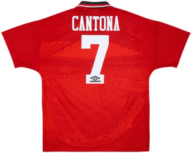 1994-96 Manchester United Home Shirt Cantona #7 - 9/10 - (L)
