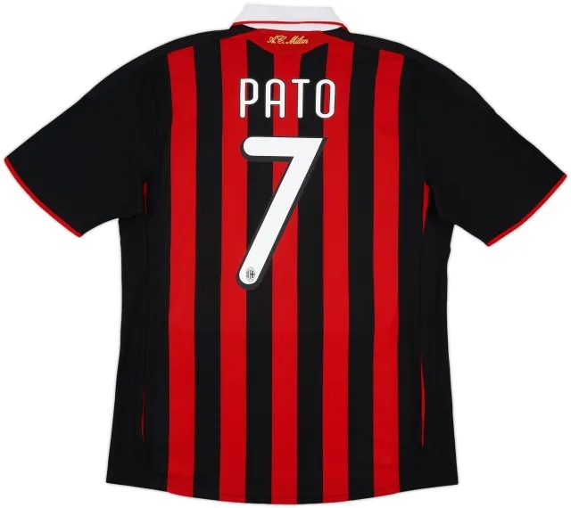 2009-10 AC Milan Home Shirt Pato #7 - 9/10 - (L)