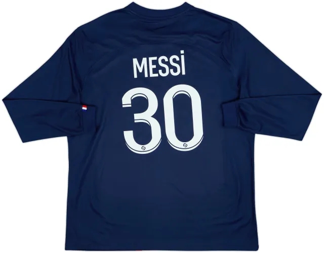 2022-23 Paris Saint-Germain Home L/S Shirt Messi #30 - 10/10 - (XL)