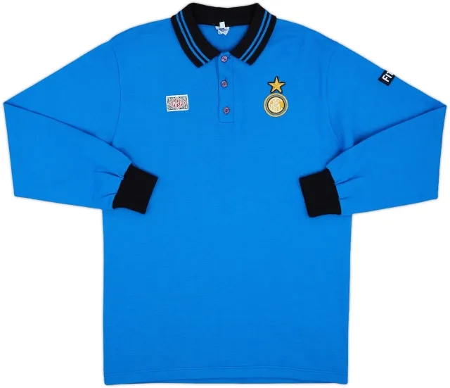 1992-93 Inter Milan Umbro Polo L/S Shirt - 8/10 - (L)