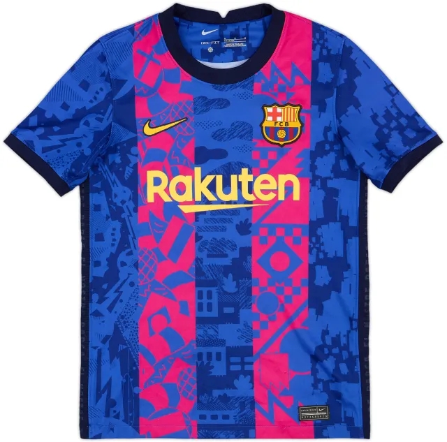 2021-22 Barcelona Third Shirt - 8/10 - (M.Boys)