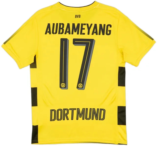 2017-18 Borussia Dortmund Home Shirt Aubameyang #17 - 6/10 - (S)