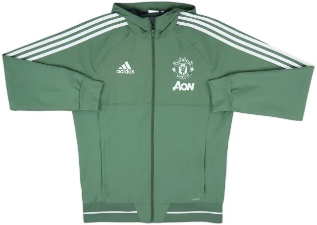 2017-18 Manchester United adidas Hooded Track Jacket - 9/10 - (M)