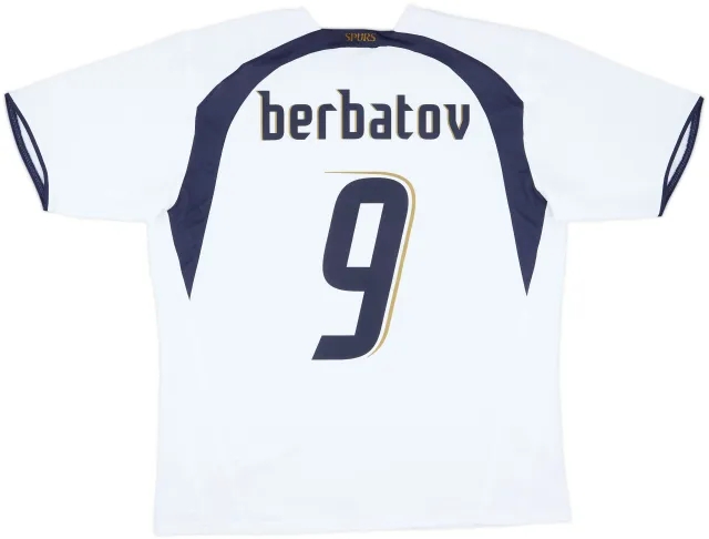 2006-07 Tottenham Home Shirt Berbatov #9 - 8/10 - (L)