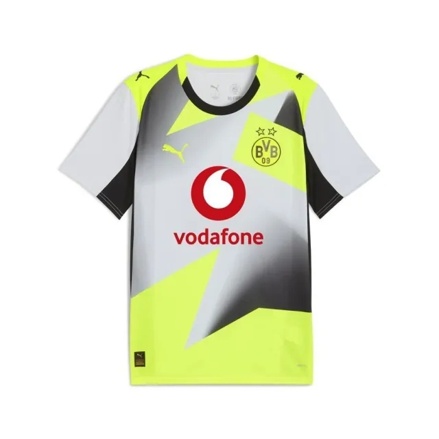 PUMA Borussia Dortmund 25/26 Away Jersey Men, Silver Mist/Yellow Alert
