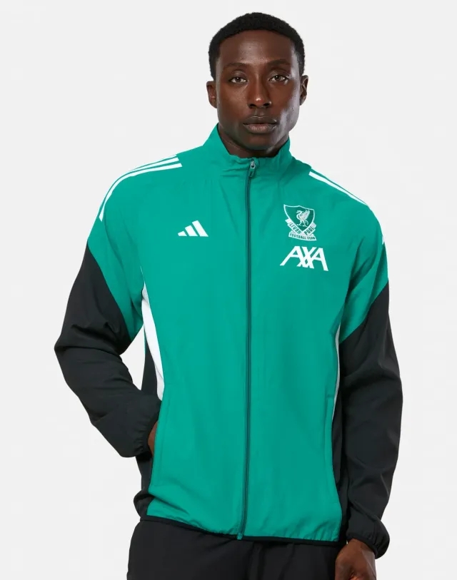 Men's adidas Adults Liverpool Euro Presentation Jacket in Green 