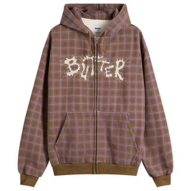 Butter Goods Men's Eruption Zip Hoodie Plaid