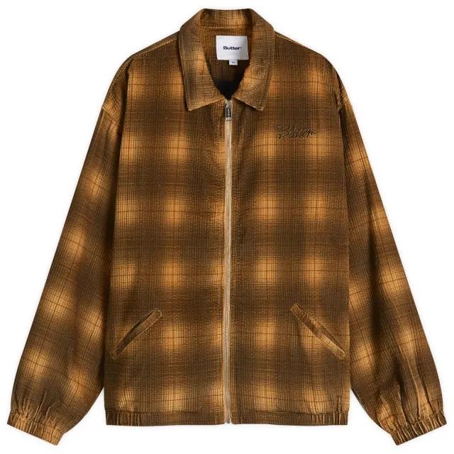 Butter Goods Men's Jive Cord Jacket Mustard Plaid