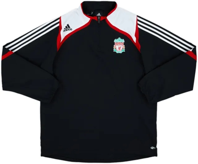 2007-08 Liverpool adidas 1/4 Zip Drill Top - 8/10 - (L)
