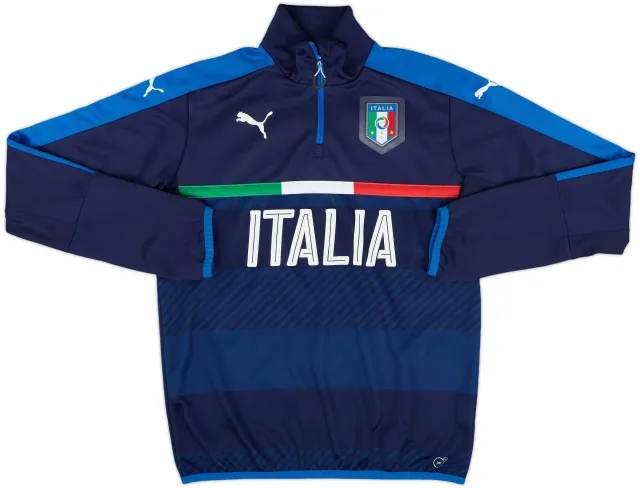 2016-17 Italy Puma 1/4 Zip Sweat Top - 9/10 - (M)