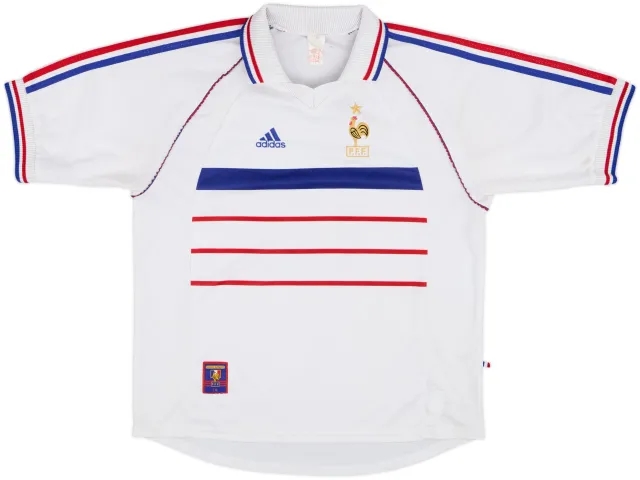 adidas France Mens SS Away Shirt 1998